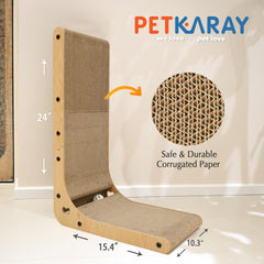 PETKARAY cat-scratching-board-ball-toy engages cats with interactive play.