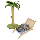 PETKARAY cat scratching post palm tree 36in design promotes indoor scratching and exercise