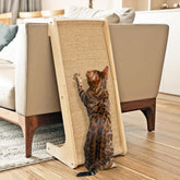 PETKARAY cat sisal scratcher ramp floor demonstrates durable scratching surface