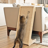 PETKARAY cat sisal scratcher ramp floor demonstrates durable scratching