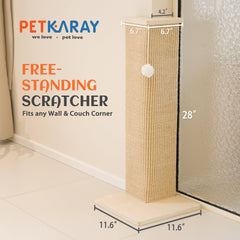 PETKARAY natural sisal scratching pad close-up for healthy claws and furniture protection.