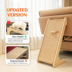 PETKARAY ramp scratcher shown in floor-and-wall setup for flexible placement