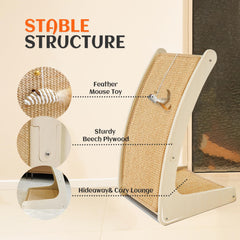 PETKARAY sisal mat dual-layer design promotes healthy scratching