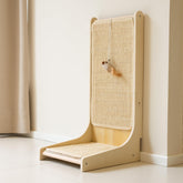 PETKARAY sisal scratcher upright wall mount protects furniture while satisfying scratching