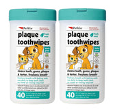 Petkin dental wipes Fresh Mint packaging, two 40-wipe packs for convenient daily dental care.