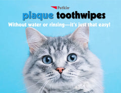 Petkin dental wipes demonstrating no water needed during use.