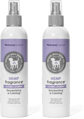 Petkin Hemp Fragrance bottle front with calming lavender aroma for pets