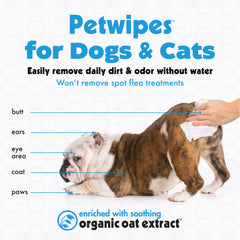 Petkin Pet Wipes 711-inch size ideal for larger pets