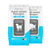 Petkin Plant-Based PetWipes two-pack vanilla scent for quick on-the-go cleaning.