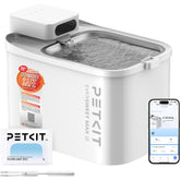 PETKIT cordless cat water fountain demonstrates cordless design for flexible placement