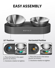 PETKIT CYBERTAIL removable bowl simplifies cleaning and dishwasher-safe maintenance.
