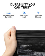PETKIT Purobot Ultra trash bags demonstrate durable, leak-free waste sealing for odor control.