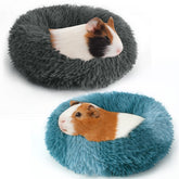 PETKNOWS guinea pig bed soft plush provides cozy warmth for small pets.