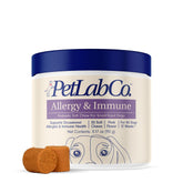 PetLab Co packaging front view shows allergy and immune probiotic support