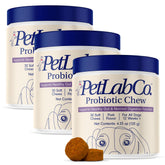 PetLab Co Probiotics dog bottle closeup for daily digestive support