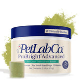 PetLab Co ProBright advanced dental powder packaging for easy daily use and fresher dog breath.