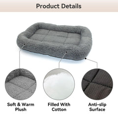 PETLESO bed mat non-slip bottom keeps the mat in place.