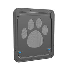 PETLESO dog door exterior view shows a sturdy ABS frame for screen door installation.