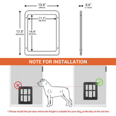 PETLESO dog door stainless-steel screws ensure stable, durable mounting.