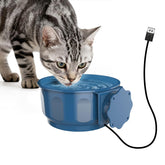 PETLESO heated water bowl mounted on a cage delivering warm hydration.