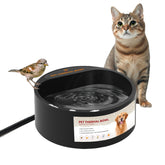 PETLESO Outdoor Heated Water Bowl two-point-two-liter capacity keeps outdoor pets hydrated