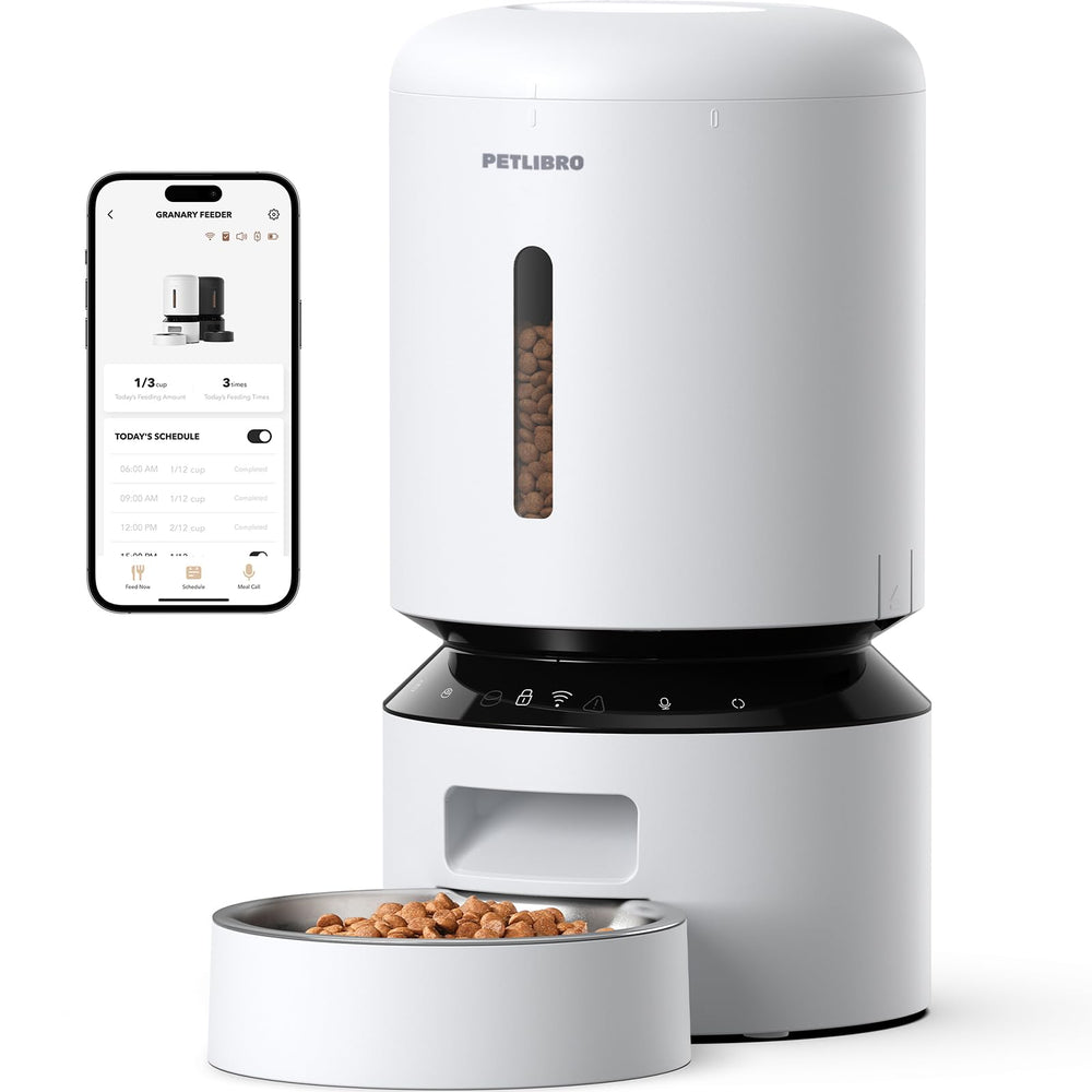 PETLIBRO automatic feeder front view showing reliable meal delivery
