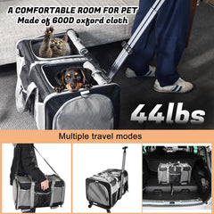 PetMarket locking zippers and built-in straps for secure pet containment.