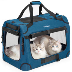 PetMasion Extra Large Cat Carrier open layout showing roomy interior for two cats