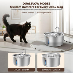 PETME2 Luxury Fountain dual-flow design supports different drinking styles.