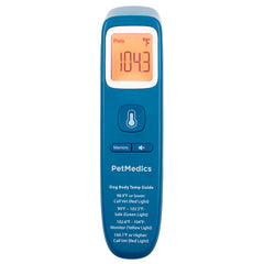 PetMedics non-contact thermometer-belly-area helps measure temperature through the belly area for comfort.