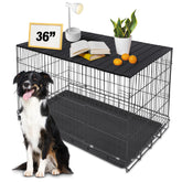 Petmystify dog crate topper magnet 36in shows secure magnetic attachment for stability.