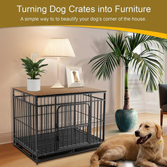 Petmystify Dog Crate Topper magnets side-view demonstrates secure attachment and stability