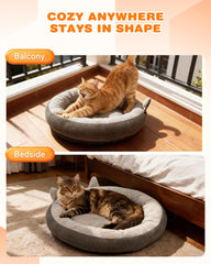 PETNF heated cat bed with chew-resistant cord and long 87-inch reach for flexible placement