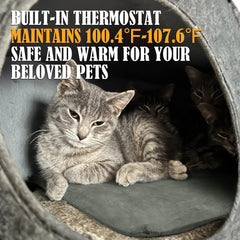 PETNF Outdoor Cat Heating Pad soft flannel top offering gentle pet comfort