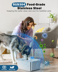 PETNF stainless steel dog bowl closeup shows clean surface