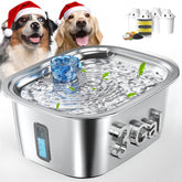PETNF dog water fountain visible water level window for easy refills and hydration tracking.