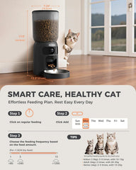 PETOCAT AI Feeder with 2K night vision for clear footage day and night