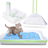 PETOCAT litter liner with anti-scratch cardboard protects tray from scratches and spills.