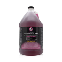 Petology 256:1 disinfectant bottle label shows vet friendly, EPA registered formula
