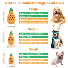 PETOPIA Pineapple Dog Chew Toy texture demonstrates chew resistance for large breeds.