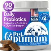 PETOPTIMUM duck-flavored-probiotic-chews showing tasty daily treats that may support gut health