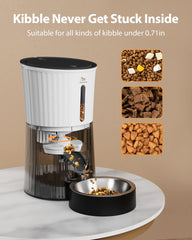 Petory automatic cat feeder features airtight storage to prevent extra servings when moved.