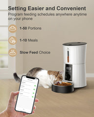 Petory automatic feeder 4L capacity showing ample daily portions.
