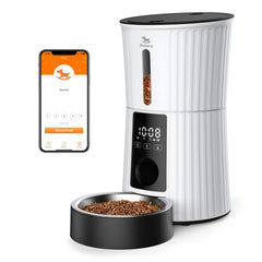 Petory automatic feeder front view for convenient remote feeding.
