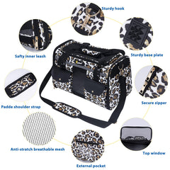 Petotw leopard carrier inside detail showing wool pad and mesh for airflow