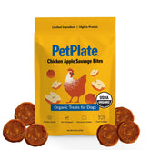 Friandise PetPlate bouchées poulet-pomme, récompense savoureuse pour chien lors de l'entrainement.