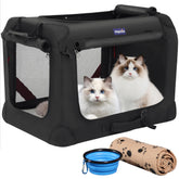 Petprsco large cat carrier fully assembled for two-cat comfort.