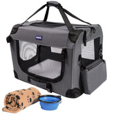 Petprsco portable collapsible dog crate setup showing quick tool-free assembly for travel readiness