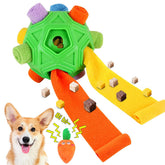 Petration dog snuffle ball outer shell shows durable fabric for long-lasting play.