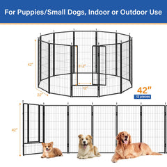 PETREEK Dog Playpen-ground stakes secure outdoor setups with stable anchoring.